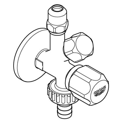 GROHE 22036000 - Kombi-Eckventil ORIGINAL WAS® DN 15 glänzender Chrom