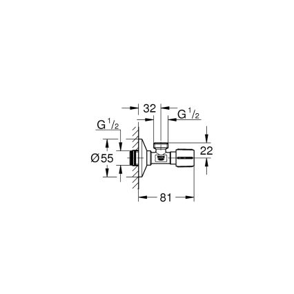 GROHE 22043000 - Eckventil UNIVERSAL DN 15, glänzender Chrom
