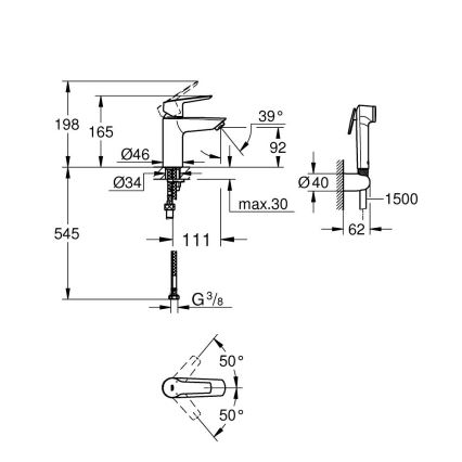 GROHE 231232433 - Waschtischarmatur START DN 15 Größe S schwarz