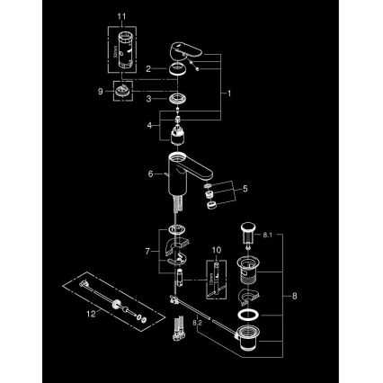 GROHE 23325000 - Waschtischarmatur EUROSMART COSMOPOLITAN Größe M, Chrom