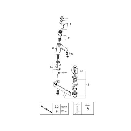 GROHE 23427000 - Waschtischarmatur EURODISC JOY DN 15 Größe M, glänzender Chrom