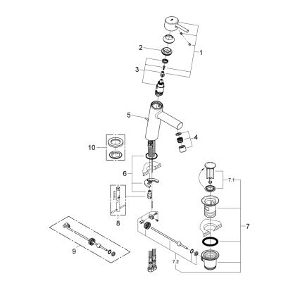 GROHE 23450001 - Waschtischarmatur CONCETTO M, Hochglanz-Chrom