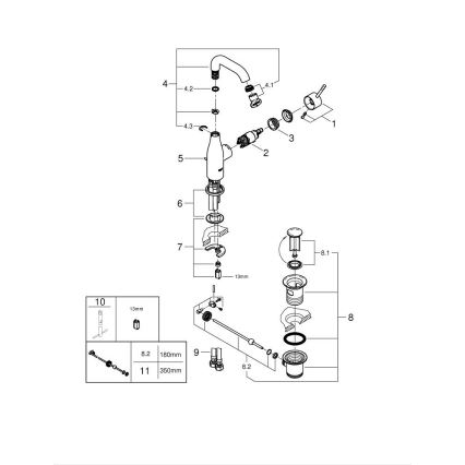 GROHE 23462DC1 - Waschtischarmatur ESSENCE Größe M, Edelstahl