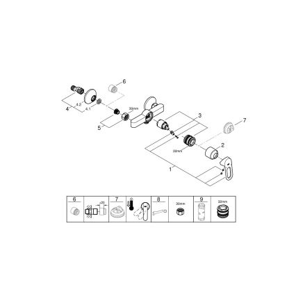 GROHE 23634000 - Duscharmatur BAULOOP DN 15 glänzender Chrom