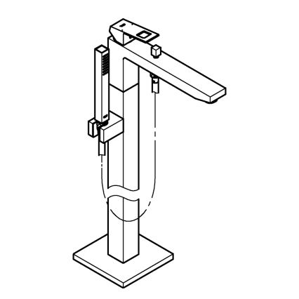 GROHE 23672001 - Badewannenarmatur EUROCUBE 298 mm Hochglanz-Chrom