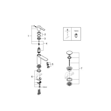 GROHE 23791DC1 - Waschtischarmatur LINEARE Edelstahl