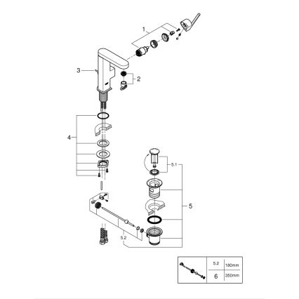 GROHE 23871003 - Waschtischarmatur PLUS Größe M Hochglanz-Chrom