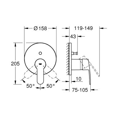 GROHE 24052002 - Einhand-Waschtischarmatur EUROSTYLE COSMOPOLITAN, Hochglanz-Chrom