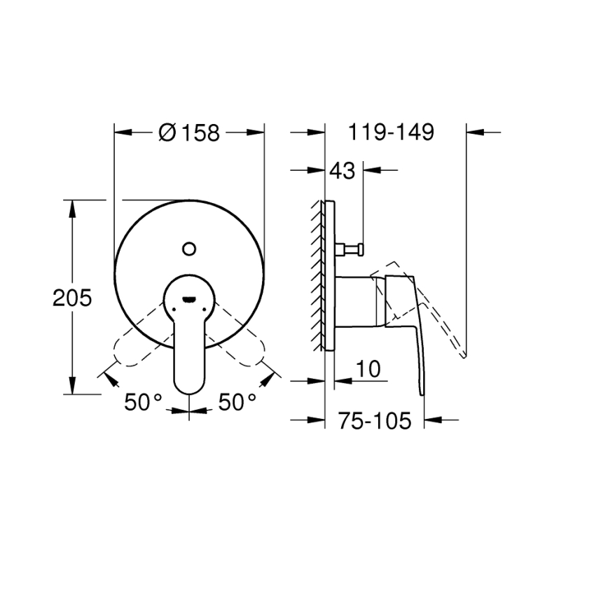 GROHE 24052002 - Einhand-Waschtischarmatur EUROSTYLE COSMOPOLITAN, Hochglanz-Chrom