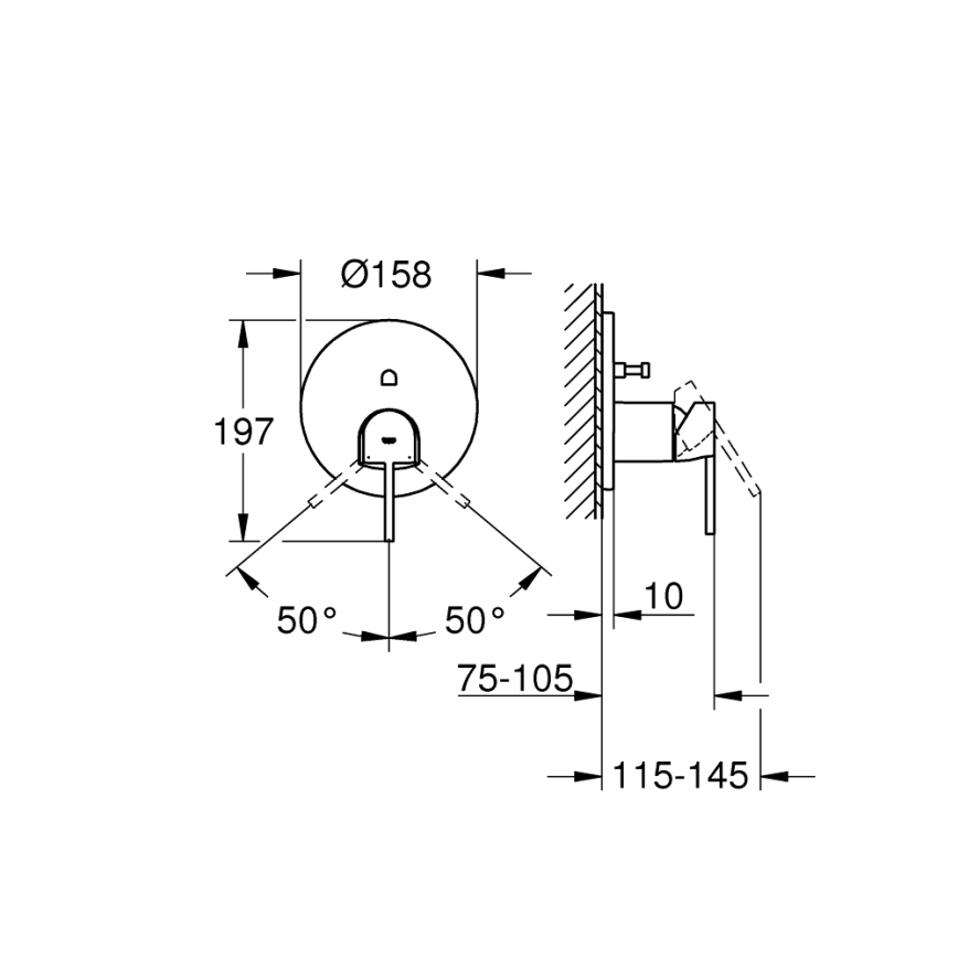 GROHE 24060003 - PLUS Einhandmischer, glänzender Chrom
