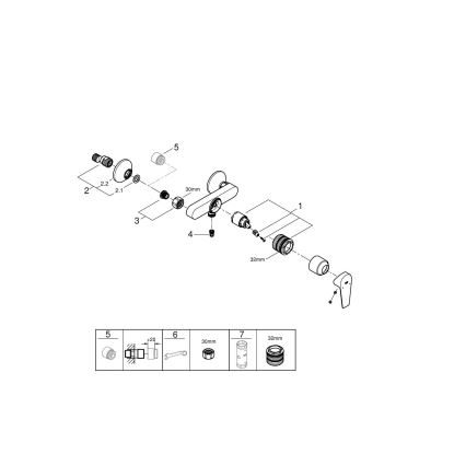 GROHE 24197001 - START EDGE Duscharmatur DN 15, glänzender Chrom