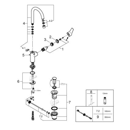 GROHE 24203002 - Waschtischarmatur START Größe L glänzender Chrom