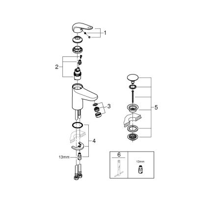 GROHE 24326001 - Waschtischarmatur SWIFT DN 15 Größe M, glänzender Chrom