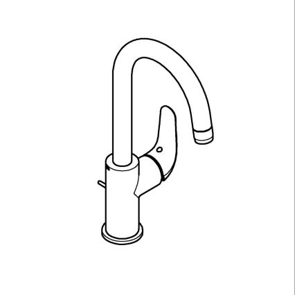 GROHE 24330001 - Waschtischarmatur EUROSMART, Größe L, glänzender Chrom