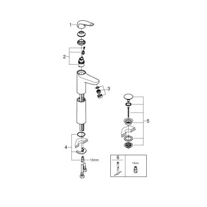 GROHE 24331001 - Waschtischarmatur SWIFT 319 mm, glänzender Chrom
