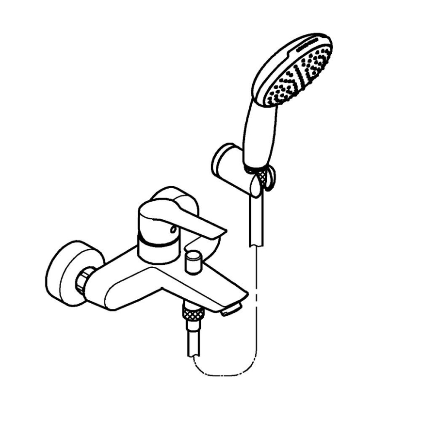 GROHE 25283002 - Badewannenarmatur mit Zubehör, DN 15, glänzender Chrom
