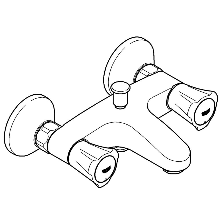 GROHE 25450001 - Wannenarmatur COSTA L DN 15 glänzender Chrom