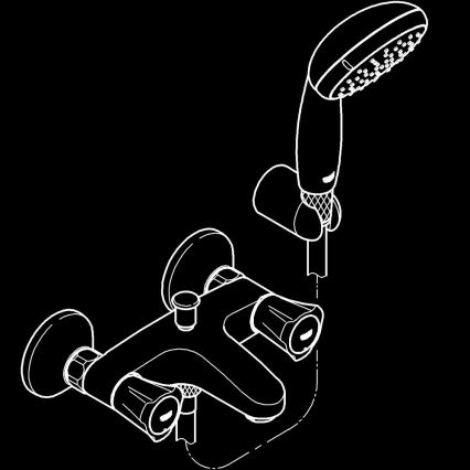 GROHE 2546010A - Badewannenarmatur COSTA L DN 15 glänzender Chrom