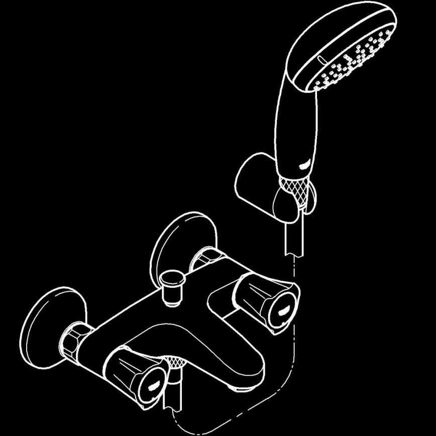 GROHE 2546010A - Badewannenarmatur COSTA L DN 15 glänzender Chrom