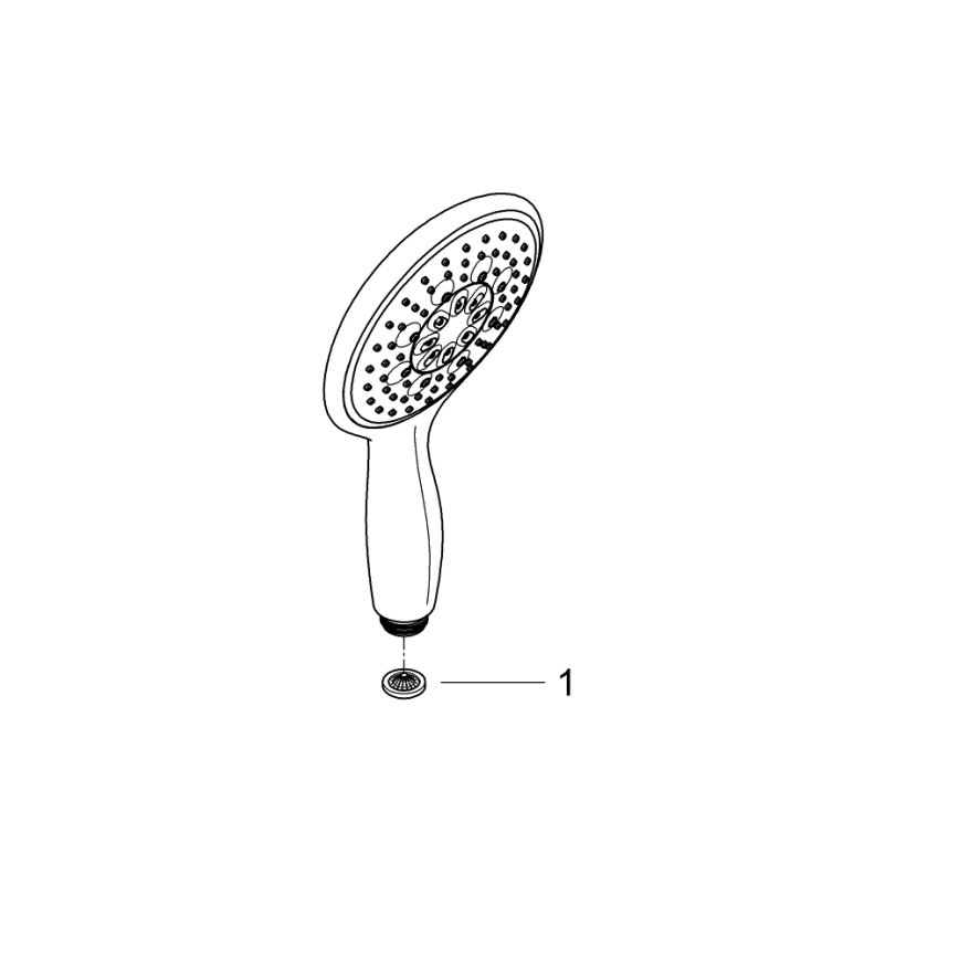 GROHE 26107000 - Handbrause VITALIO RAIN 130 mm, glänzender Chrom