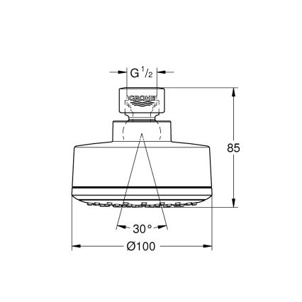 GROHE 26366001 - RAINSHOWER Kopfbrause 210 mm, Chrom glänzend
