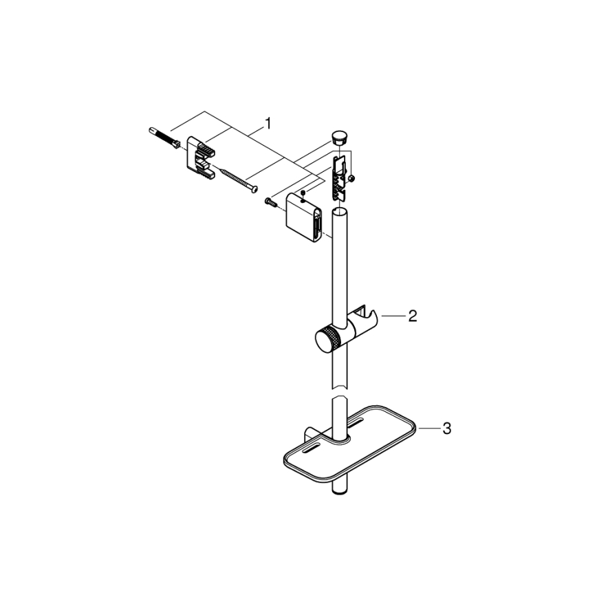 GROHE 26603000 - Duschstange RAINSHOWER SMARTACTIVE 900 mm, Hochglanz-Chrom