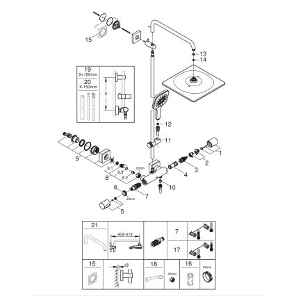 GROHE 26649000 - Duschsystem RAINSHOWER SMARTACTIVE 310 × 310 mm verchromt