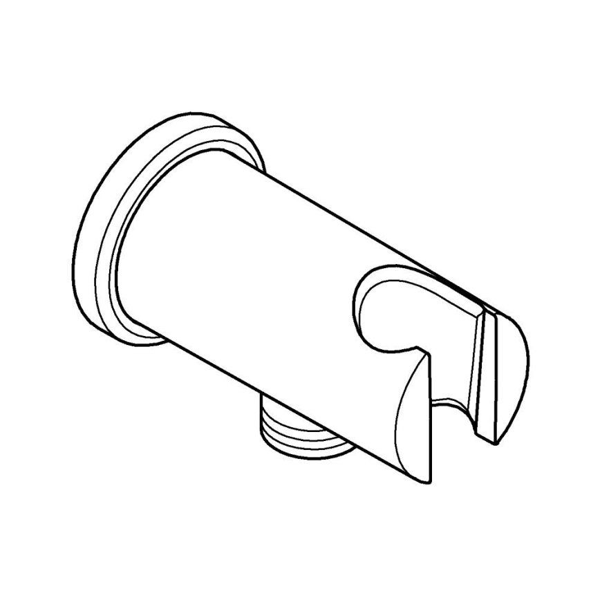 GROHE 26658000 - Wandanschluss mit integriertem Brausehalter O 48 mm chrom