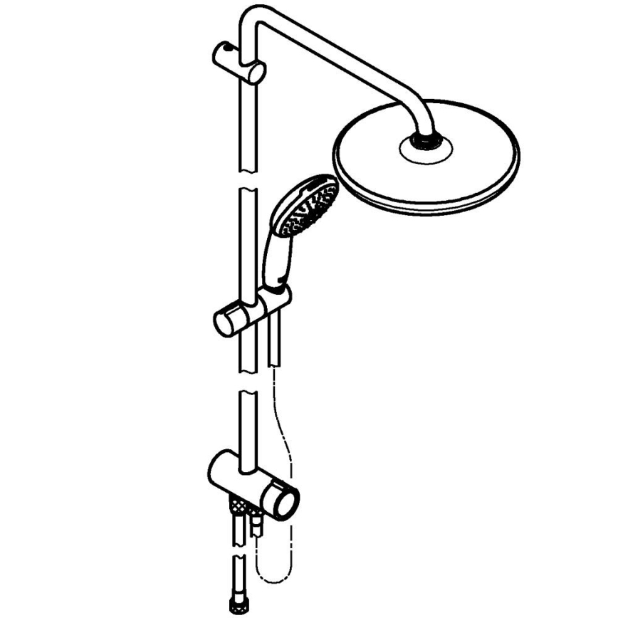 GROHE 26680001 - Duschsystem VITALIO START SYSTEM 250 390 mm, Metall, Chrom