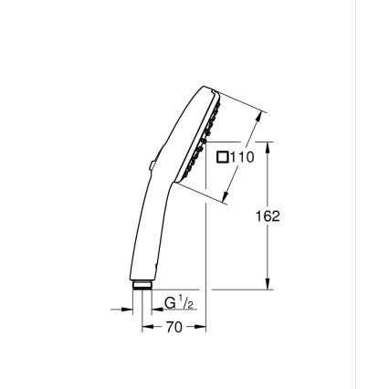 GROHE 26925001 - Handbrause VITALIO COMFORT 110, 110 mm, glänzender Chrom