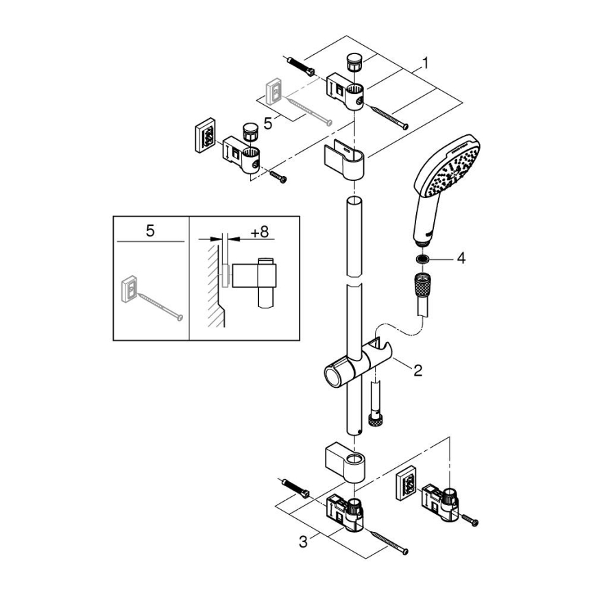 GROHE 26932001 - Duschset VITALIO COMFORT 110 900 mm glänzender Chrom