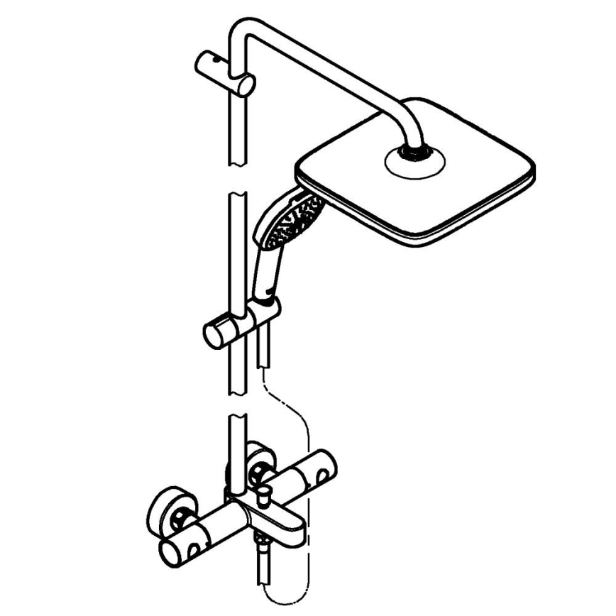 GROHE 269842431 - Duschsystem VITALIO COMFORT 250 250 × 250 mm schwarz
