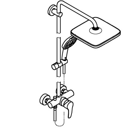 GROHE 26985001 - Duschsystem VITALIO COMFORT 250 250 × 250 mm glänzender Chrom