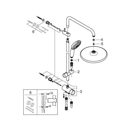 GROHE 26989001 - Duschsystem VITALIO START SYSTEM 250 390 mm, glänzender Chrom