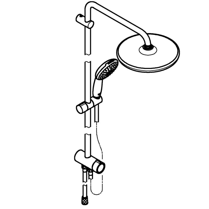 GROHE 26989001 - Duschsystem VITALIO START SYSTEM 250 390 mm, glänzender Chrom