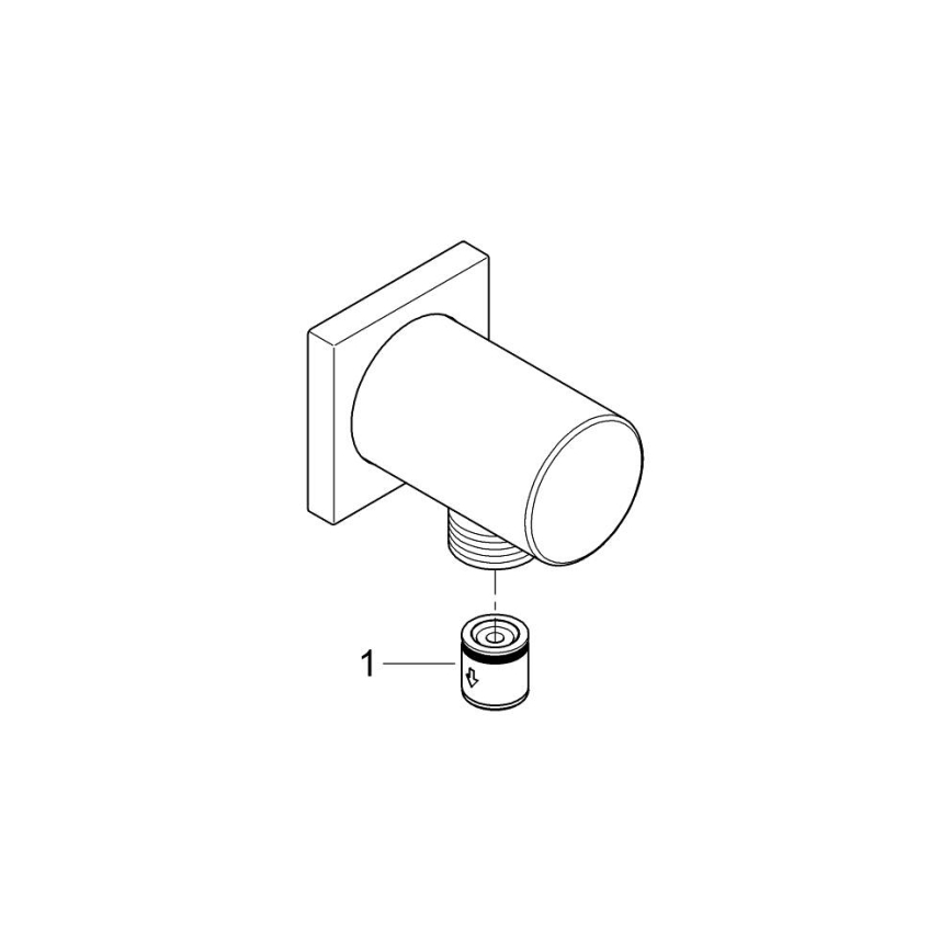 GROHE 27076000 - RAINSHOWER Wandanschlussbogen, glänzender Chrom