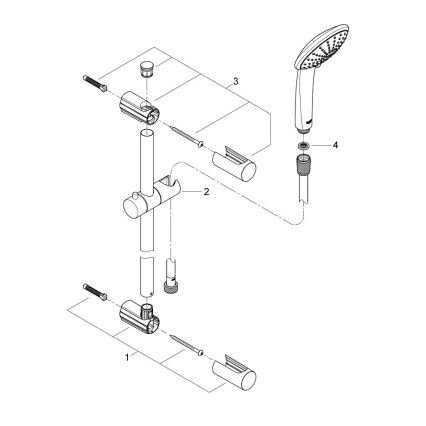 GROHE 27326000 - Duschset VITALIO JOY 600 mm glänzender Chrom