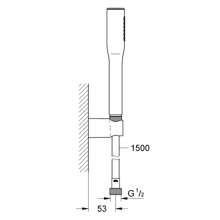 GROHE 27369000 - Dusch-Set EUPHORIA COSMOPOLITAN STICK 1500 mm glänzender Chrom