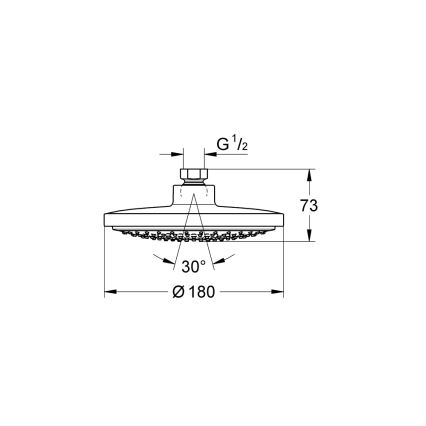 GROHE 27492000 - Kopfbrause EUPHORIA COSMOPOLITAN O 180 mm, glänzender Chrom