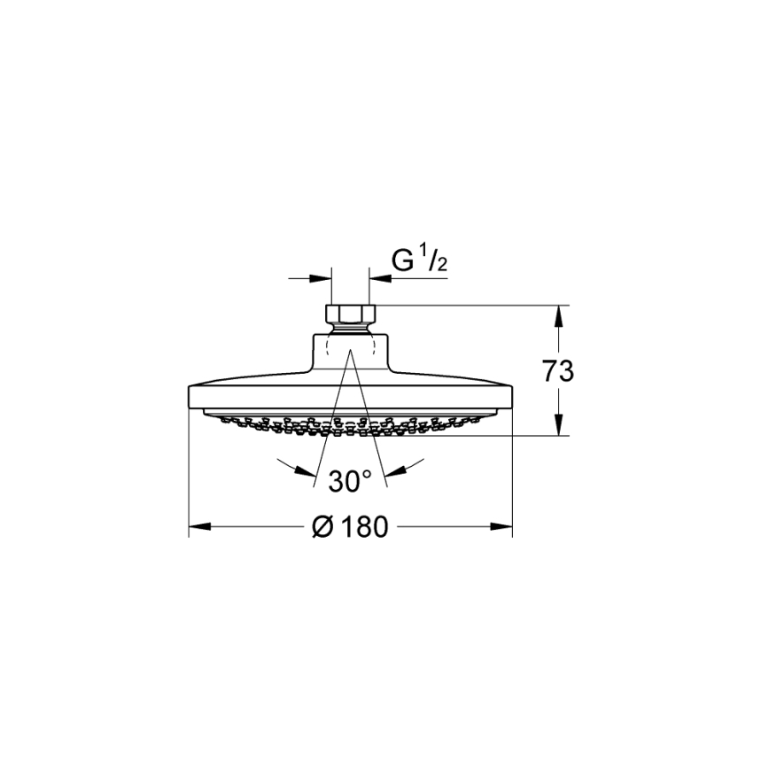 GROHE 27492000 - Kopfbrause EUPHORIA COSMOPOLITAN O 180 mm, glänzender Chrom