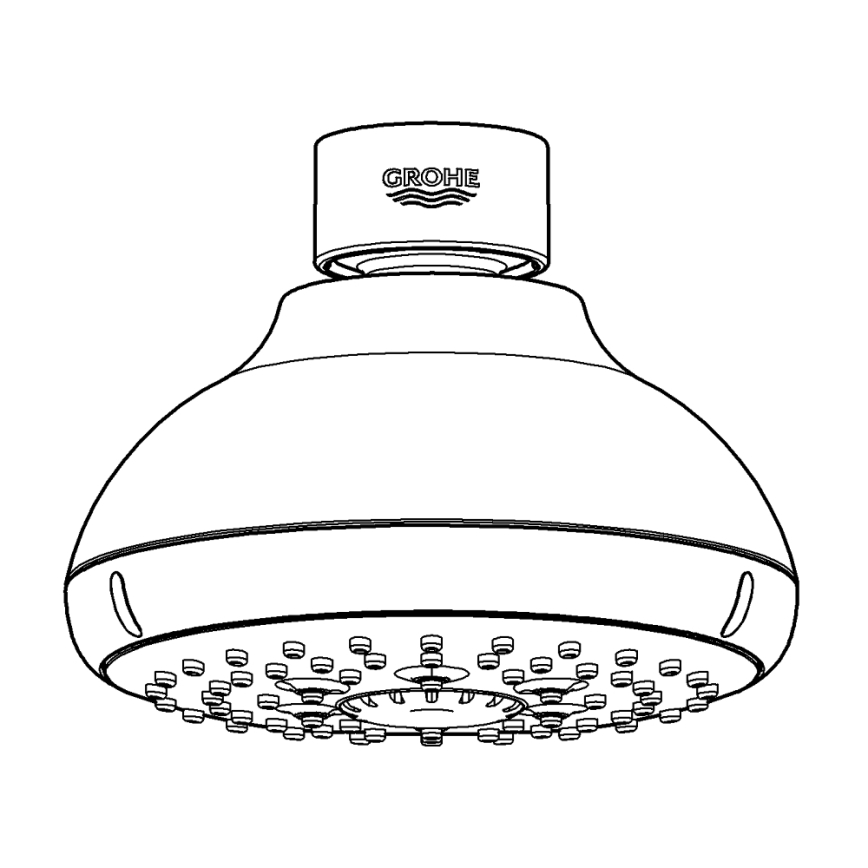 GROHE 27606001 - Kopfbrause NEW TEMPESTA 100, 100 mm, glänzender Chrom