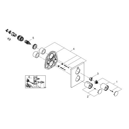 GROHE 27618000 - Thermostat-Abdeckkappe GROHTHERM F, glänzender Chrom