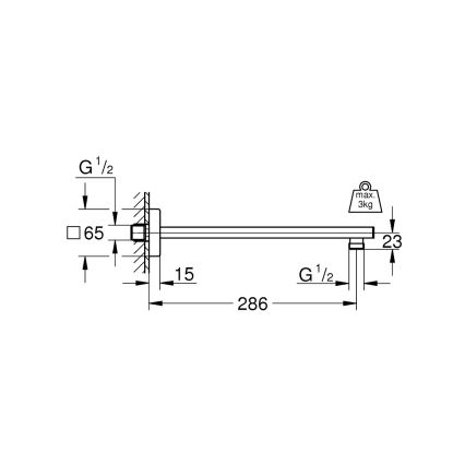 GROHE 27709000 - Duscharm RAINSHOWER 286 mm glänzender Chrom