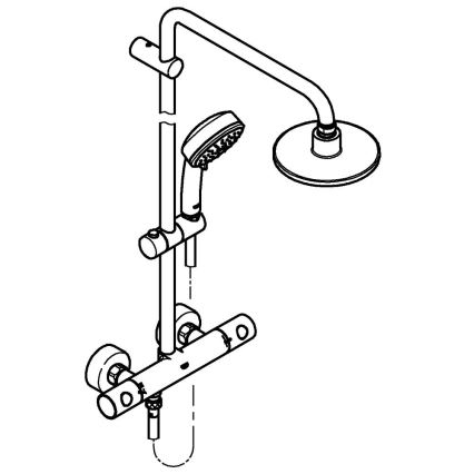 GROHE 27922000 - Duschsystem TEMPESTA COSMOPOLITAN 160 mm glänzender Chrom