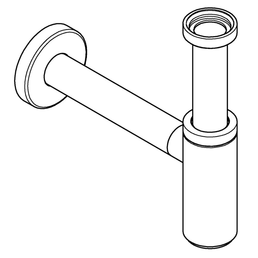 GROHE 28912000 - Siphon DN 32, hochglanzverchromt