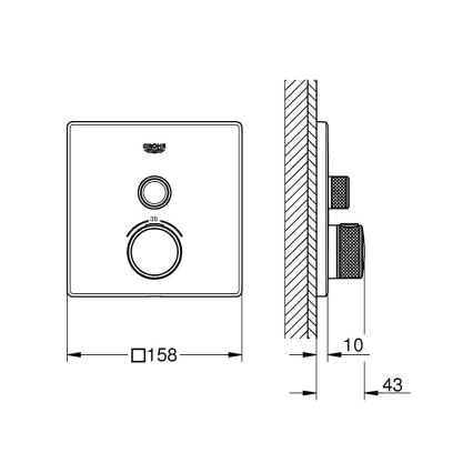 GROHE 29123000 - GROHTHERM SMARTCONTROL Thermostat-Duscharmatur, Chrom