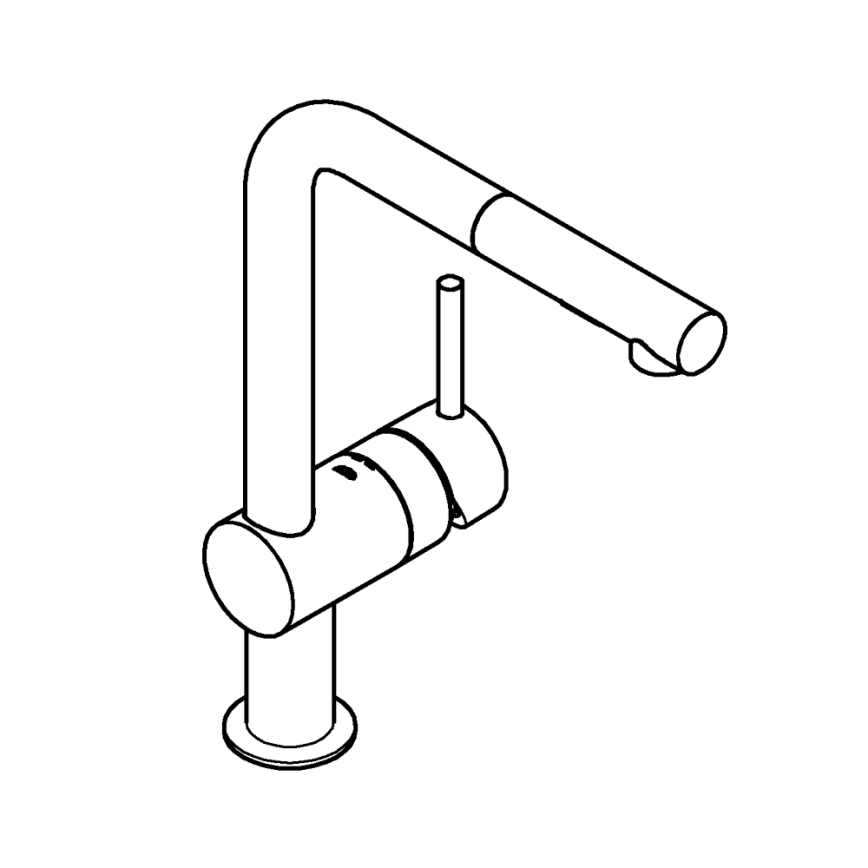 GROHE 30274000 - Küchenarmatur mit L-Auslauf, glänzender Chrom