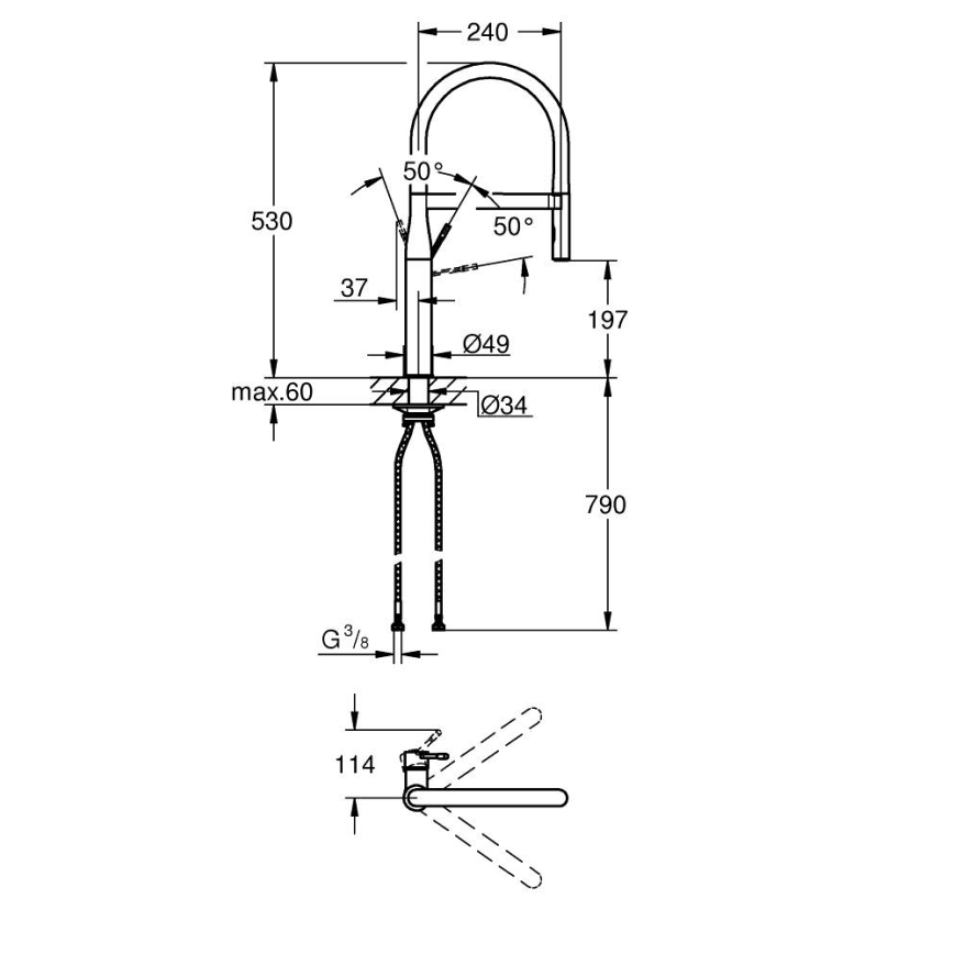 GROHE 30294A00 - Küchenarmatur ESSENCE Graphit