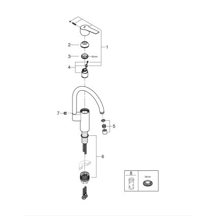 GROHE 304692430 - Spültischarmatur START, 339 mm, schwarz