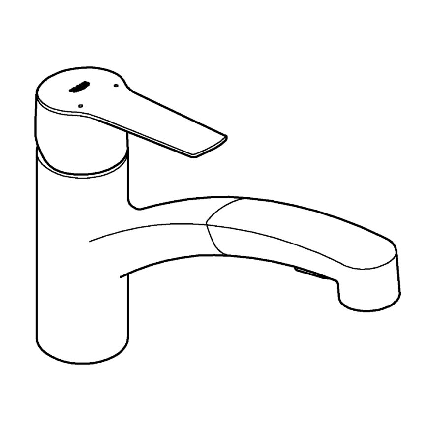 GROHE 30531001 - START Einhand-Spültischarmatur, Ausladung 227 mm, Hochglanz-Chrom